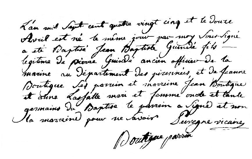 acte de naissance