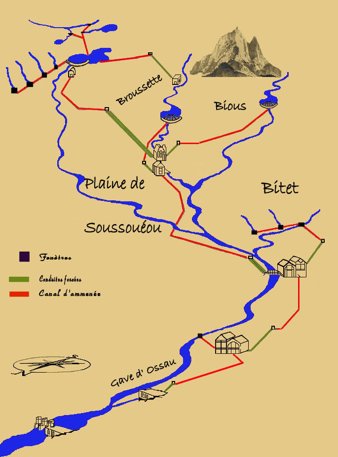 Plan des Centrales ossau