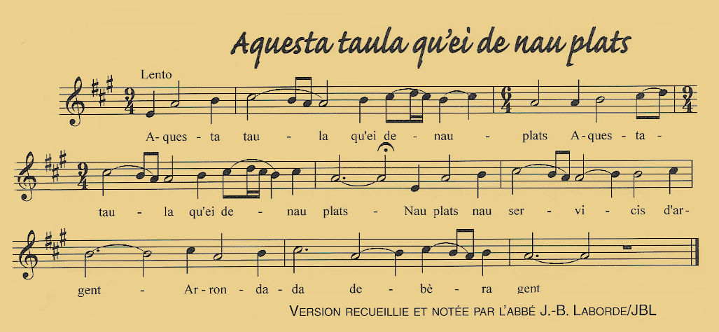 Aqueste taule qu'ey de nau