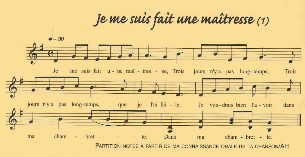 Je me suis fait une maitresse